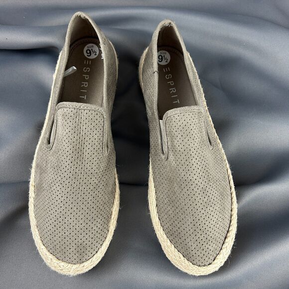 Esprit Nadine Espadrille Slip On Taupe Shoes Jute Wrapped Platform Sole 9.5 NEW - Picture 15 of 16